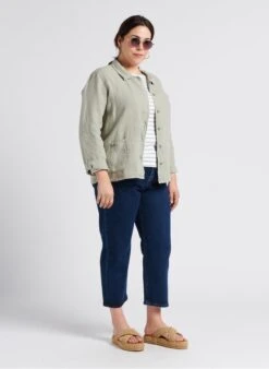 Armor-Lux Grey Linen Shirt With Classic Collar -Morganmai Store 4280194